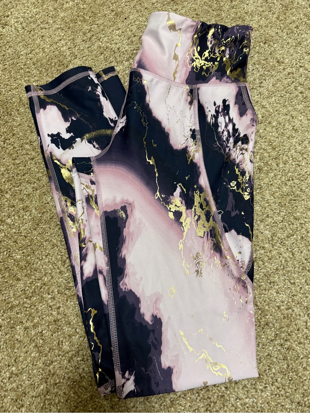 Old Navy Girls Leggings— Navy, Purple, & Gold